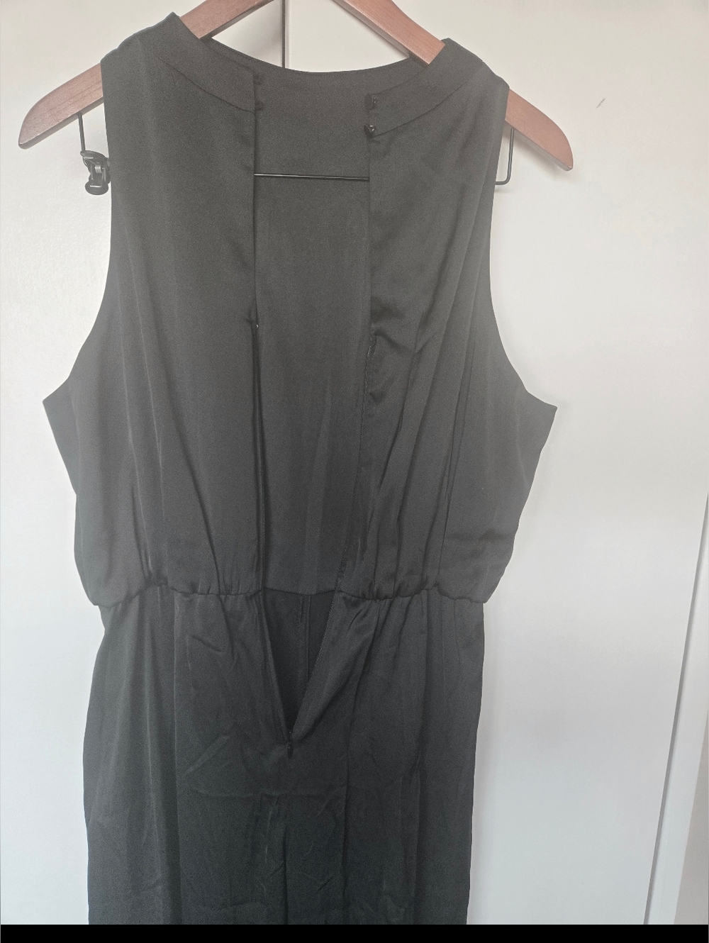 Abercrombie & Fitch Black Sleeveless Wide-Leg Jumpsuit Size L NWT - Picture 12 of 16
